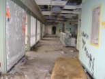 One of the lesser destroyed hallways.